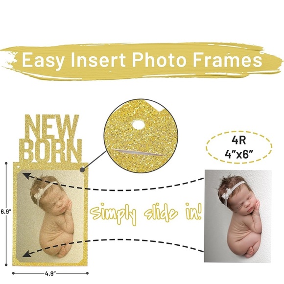PartyHooman 1st Birthday Photo Banner for Baby from Newborn to 12 Months - Picture 3 of 6